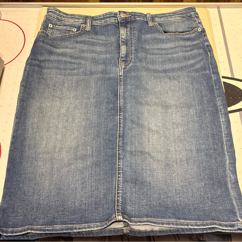 Ralph Lauren Blue Knee-Length Pencil Skirt Sz 16